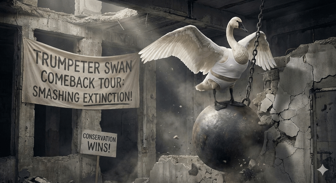 Trumpeter Swan AI generated image